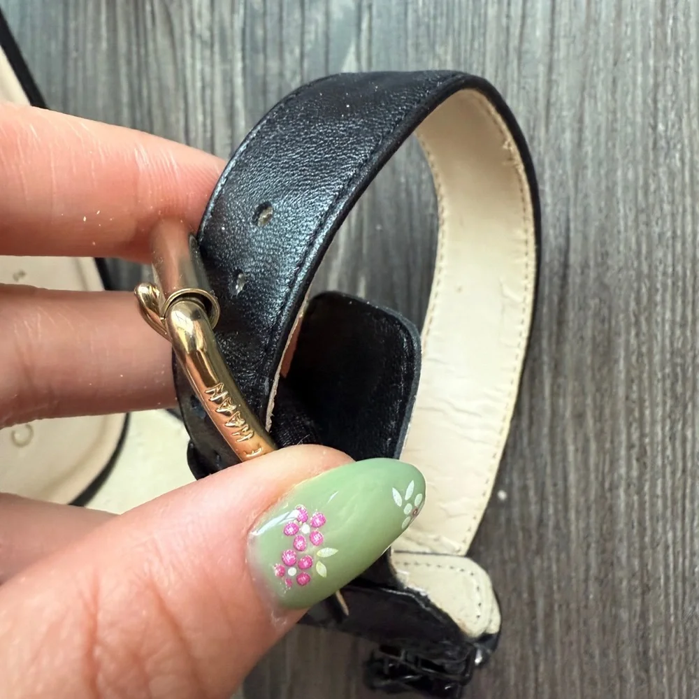 Elegant Black Ankle Strap Sandals Cole Haan 6.5 women